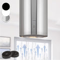 KLARSTEIN Hotte aspirante, 3 modes, Hotte pour Ilot 3 modes, réglable, acier inoxydable, 651 m3/h, 600m3/h, Débit d'Air de 651 m3/h, minuterie
