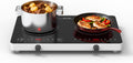 GTKZW Plaque de cuisson, 20 Niveaux, éclairage LED, verre, Réchaud pour Cuisine et Appartement, 3600W, 57cm, 1800W, 240V