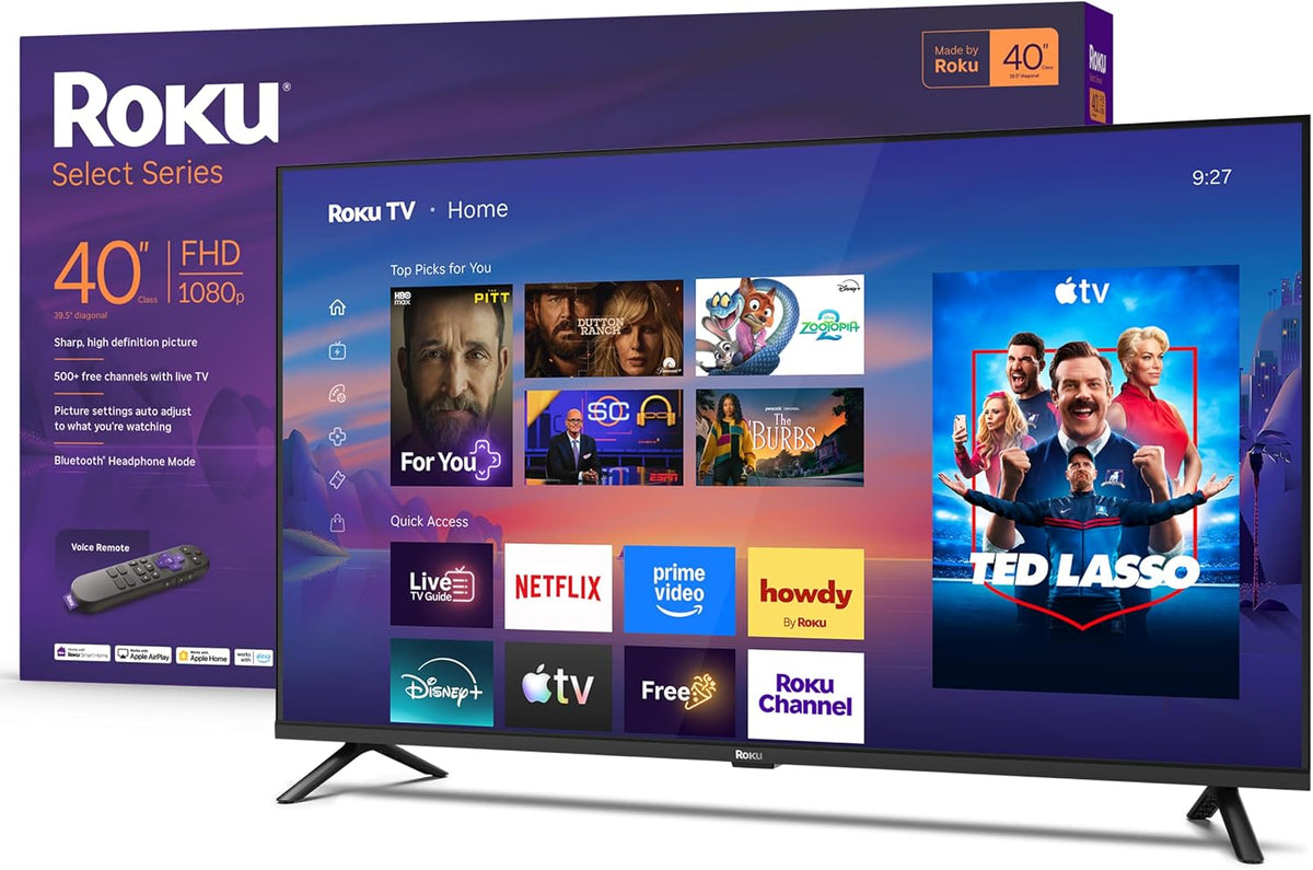 Roku Téléviseur, télécommande, 40 pouces, 2026-1080p, Wi-Fi, Bluetooth, Full HD