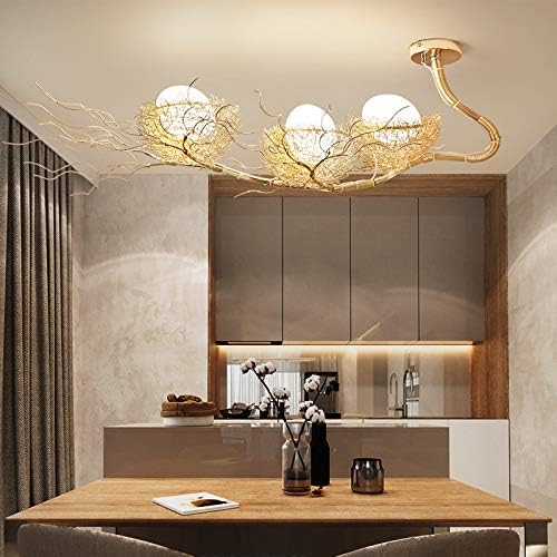 Machine Lustre, 32 cm, éclairage LED, verre, 110 cm