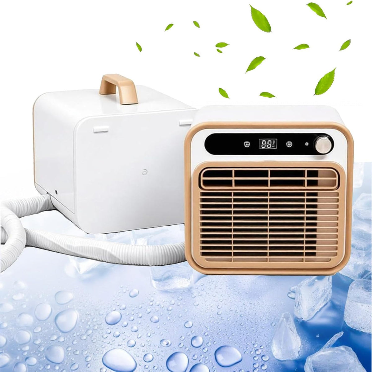 Climatiseur portable GIZMIT RC-2m, télécommande, 5 000 BTU, idéal pour Tente, 1500 W, 130 m3/h, minuterie 12 h, débit d'air de 130 m3/h
