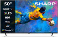 Téléviseur Sharp 50HP5365E HDR10, Bluetooth, 60Hz, 50' UHD, USBx2, Google Assistant avec microphone, Noir, GOOGLE TV, QLED, Dolby Vision