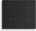 KLARSTEIN Plaque de cuisson, 7 400 W, verre, 60 cm, 7400W, 60cm, 4 Zones, 7400W Boost, minuterie, encastrable, commande tactile