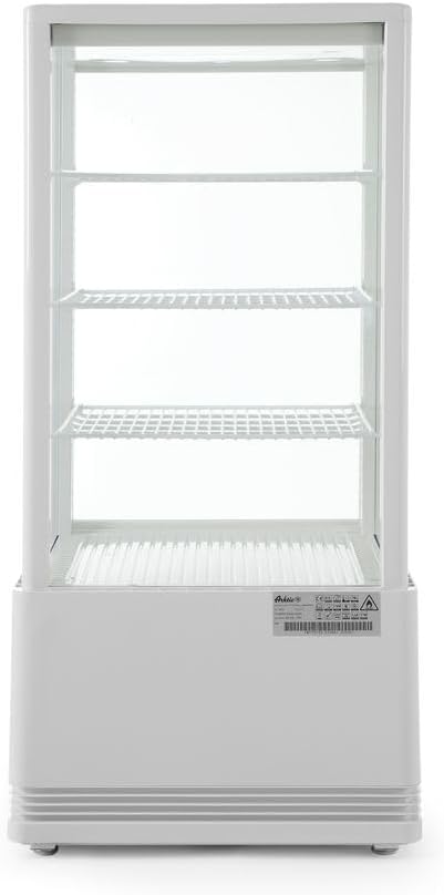 HENDI 452x406x Armoire, 966 mm, éclairage LED, acier inoxydable, 170 W, 230 V, 78L, 230V, 170W, 966mm, 3 étagères, 12°C, réglable, Blanc, ABS