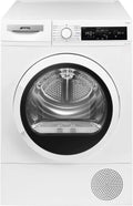 Sèche-linge, 8 kg, éclairage LED, acier inoxydable, Smeg, 112 L, 65 dB, 1000 W, 240 V, DT182IT, 15 Fonction, pompe à chaleur, verre