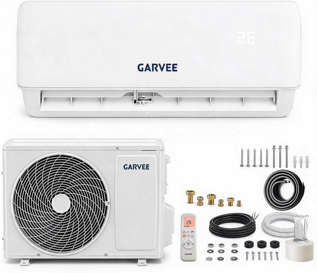 Acekool Climatiseur, 12000 BTU, télécommande, 12 000 BTU, 19 dB, 3, 5 kW, moteur Inverter, minuterie