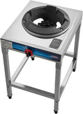 DYUNCZ Réchaud de camping, réglable, acier inoxydable, 43 × 52 × 65 cm, Bruleur Gaz Propane Professionnel en Acier Inoxydable pour Wok, portable