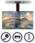 SABAJ M&D Support TV mural, télécommande, Pliable Electrique 800mm, Télécommande domotique, 80kg, 200 × 200mm, 600 × 600mm, 20mm, encastrable