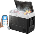 Réfrigérateur, 12 V, éclairage LED, 48 QT Cars Glacière pour RVs, VEVOR, Glacière électrique 12 V, AC100-240V, 24V, 20°C, 45dB, 45L, Boats