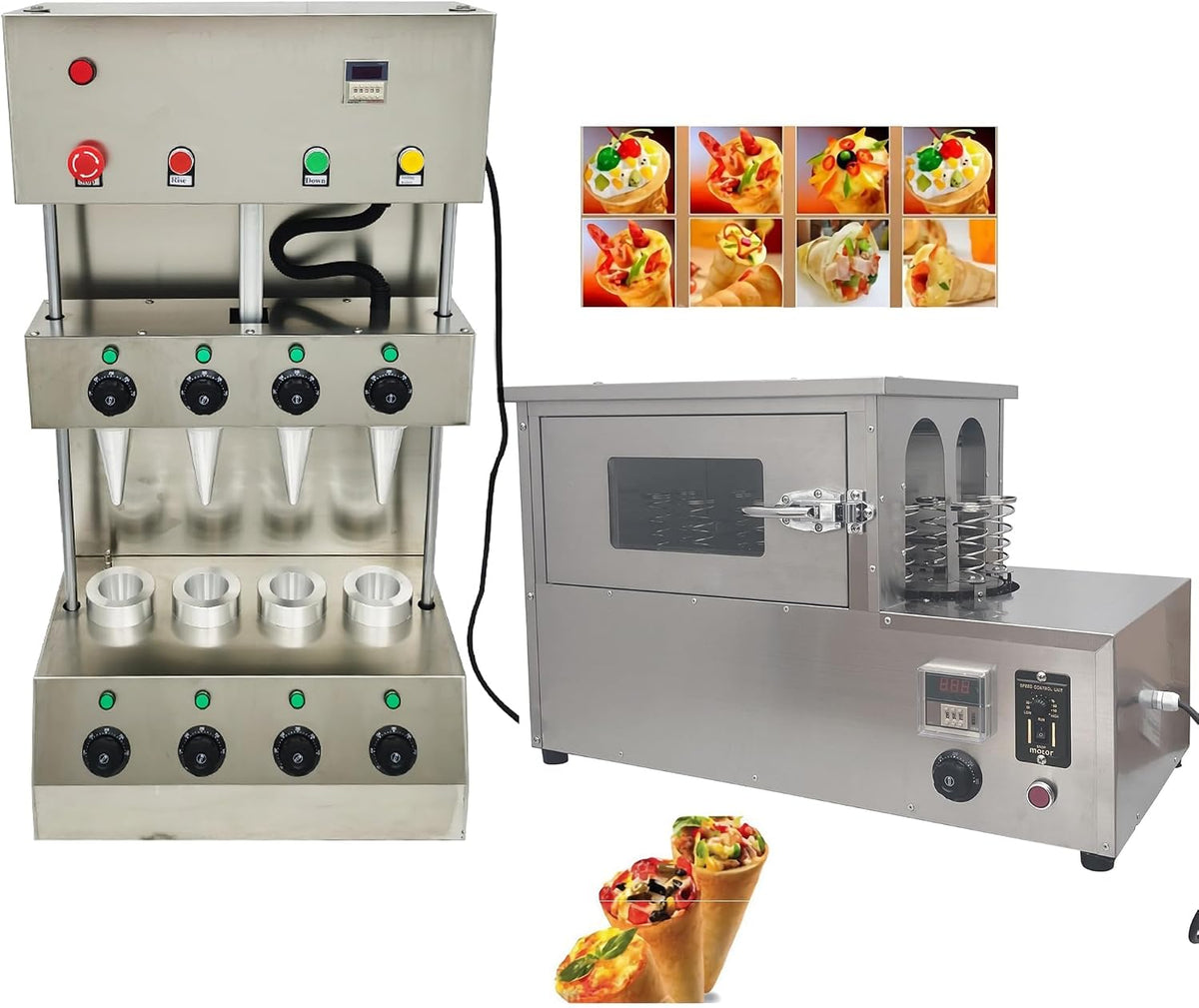 BREVELTION Four à pizza, 70 × 160 × 6 mm, réglable, acier inoxydable, 530 × 350 × 980 mm, 82 × 44 × 52 cm, 12pc, 3200W, 300°C, 2000W