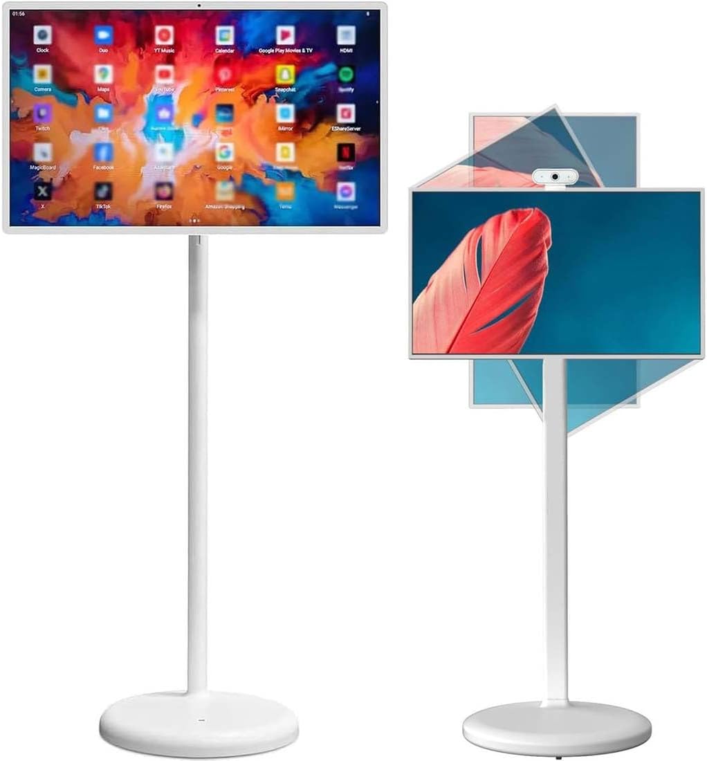 Téléviseur, Support Mobile pour Cuisines, télécommande, 32 Pouces, DPDZSW, 1340 mm, Télécommande Vocale, 4k Uhd, 15 000 mAh, Android 12, Wi-Fi