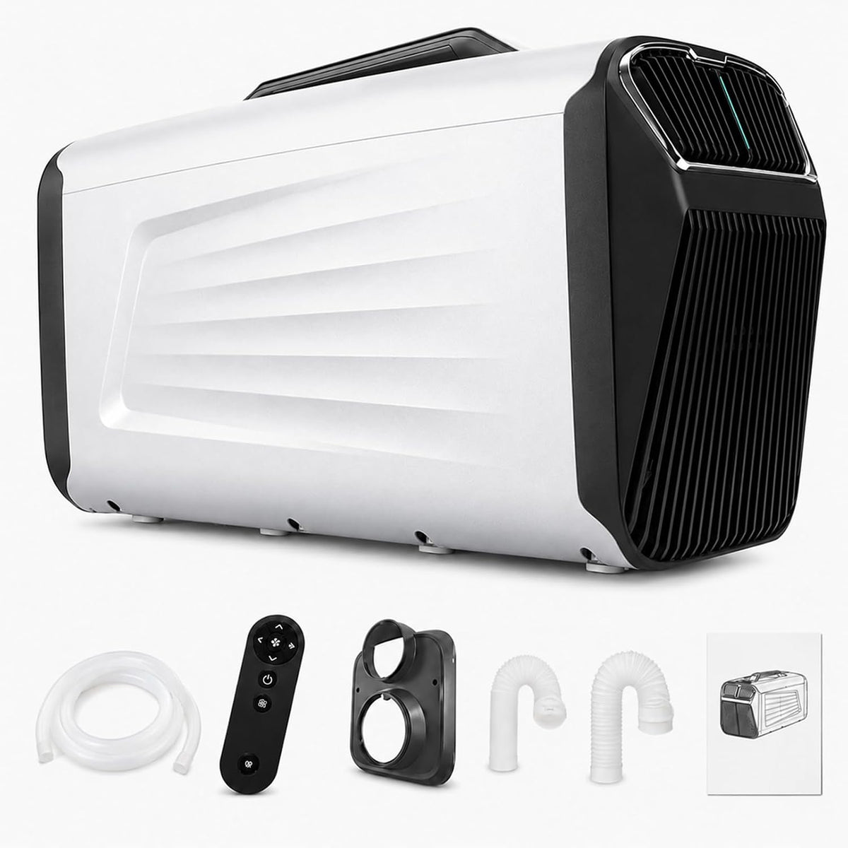 Climatiseur JIMINHUIXIN 4-en-1, télécommande, 5200 BTU, 57 × 29 × 35 cm, 220 V, 12 V, 24 V, 4 MODES, 3 vitesses, 12V, 24V, 220V, 150 m3/h, 30 °C