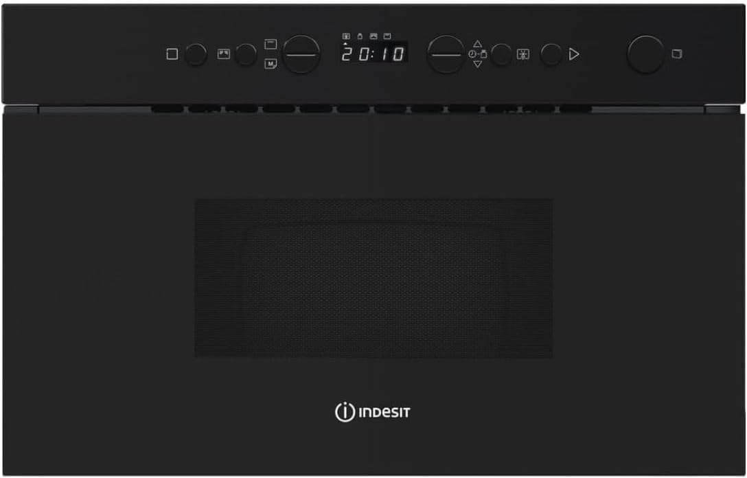 Four micro-ondes, 750 W, Indesit, 700 W, Micro-ondes Encastrable IMK12B 22L 750W Noir, fonction gril