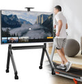 Support TV sur pied, Chariot mobile au sol pour téléviseurs grand écran, 120 pouces, éclairage LED, réglable, portable, OLED