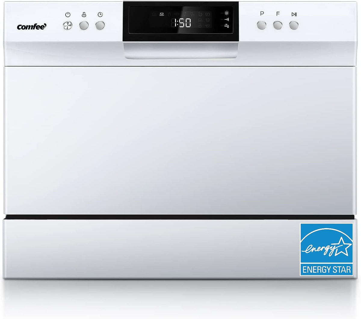 COMFEE' Lave-vaisselle compact, verre, 6 couverts, portable, de comptoir Lave-vaisselle portable, Energy Star