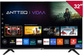 Téléviseur Antteq V32-AH3Q1L, Vidaa OS Télévision avec Appli Mobile, 32 Pouces, 80cm, 2025, Wi-Fi, éclairage LED, Molotov/Netflix/DAZN/WiFi, HDMI