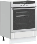 sephironlbb Four micro-ondes, réglable, Armoire de cuisine Lucca blanche en bois avec pieds réglables, 60 × 46 × 81, 5 cm